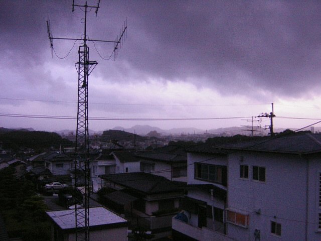 台風接近! 加賀野井団地