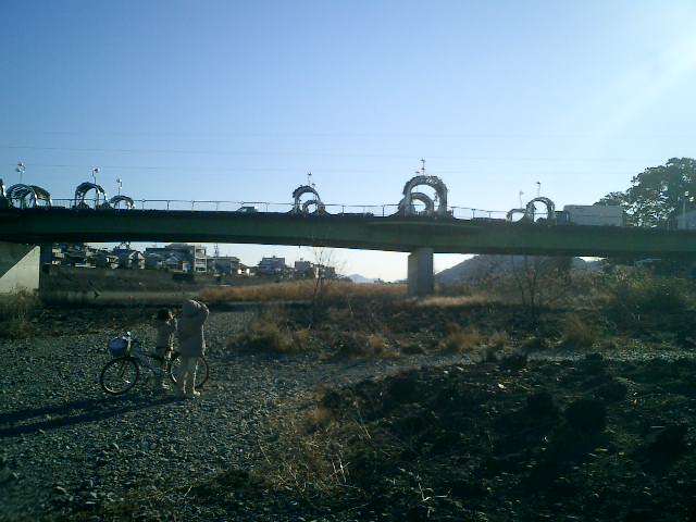 鏡川、火事の跡