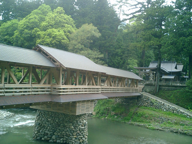 檮原町探索 三嶋神社の大きな橋