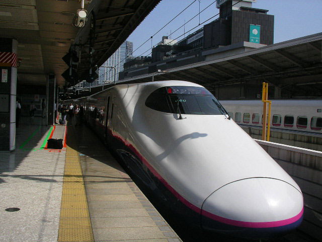 仙台へ行く新幹線