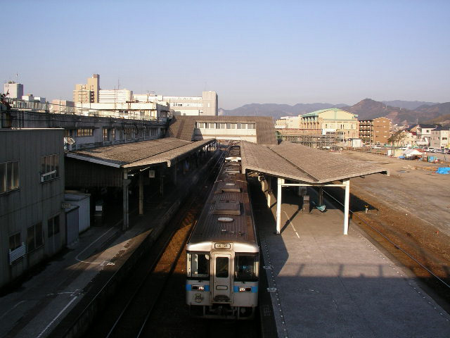 高架工事前の高知駅景観