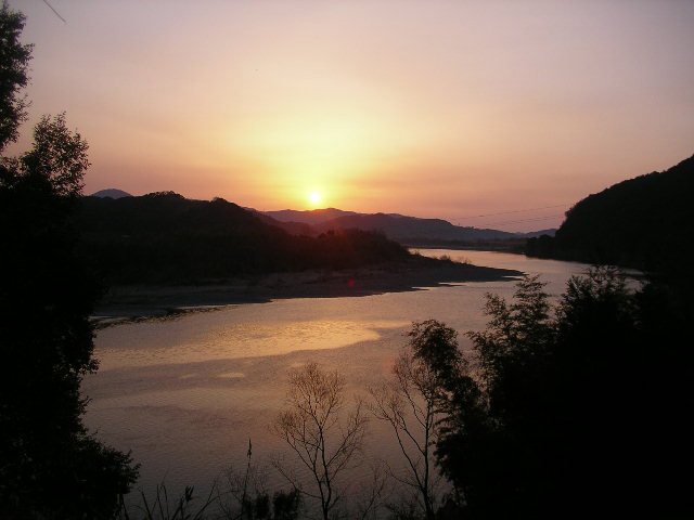 四万十川の夜明け、素晴らしい!
