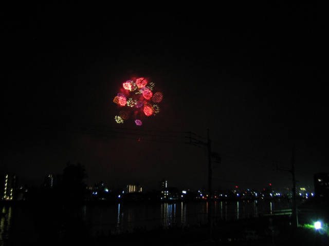 鏡川の花火大会もなかなかのもんです