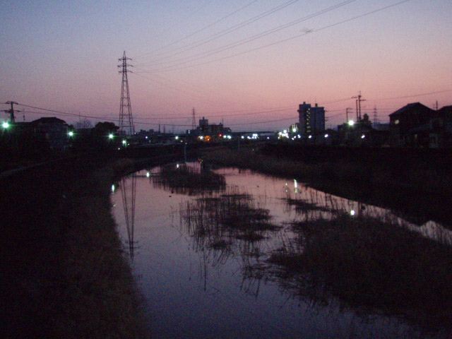 久万川、一ツ橋からの光景