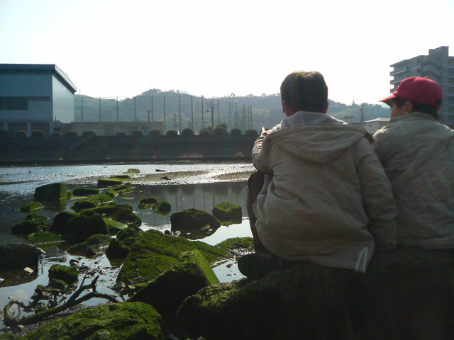 鏡川の沈下橋はここに架かっちょりました