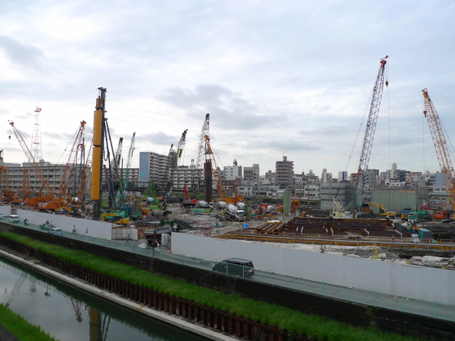 とげぬき地蔵、押上の新タワー建設現場