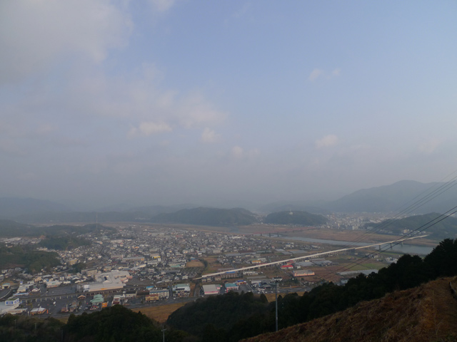 中村、香山寺から中村市街地を見晴らす