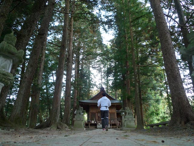 信州、阿智神社の朝