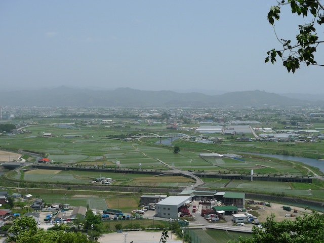 岡豊城二ノ丸から市町を眺める