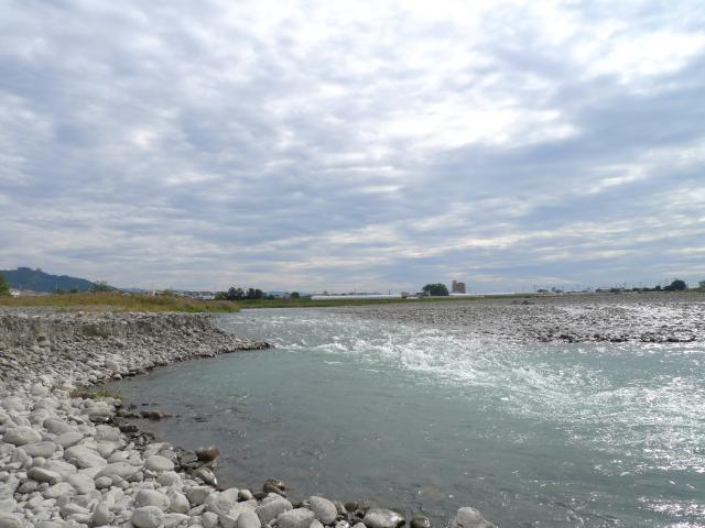 物部川、川の濁り
