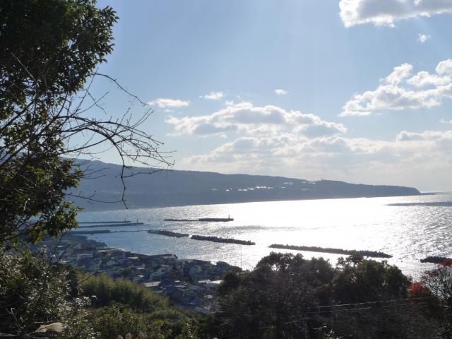 クリスマスイブ、大野台地から田野の街を眺める