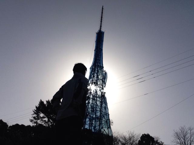 空中線の上に上りたい