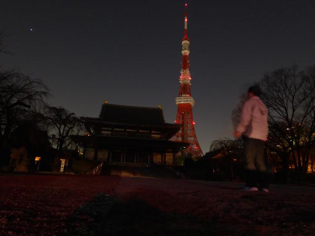 増上寺、東京タワー、木星