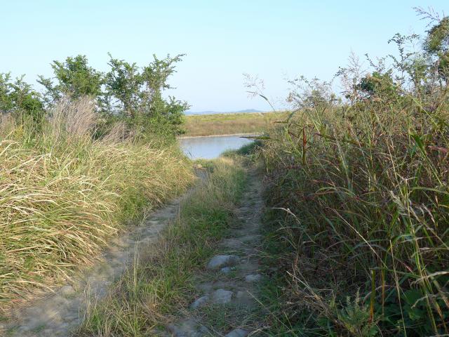旧街道と橋の痕跡