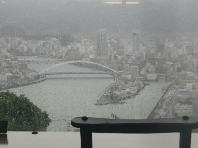 台風直前の五台山