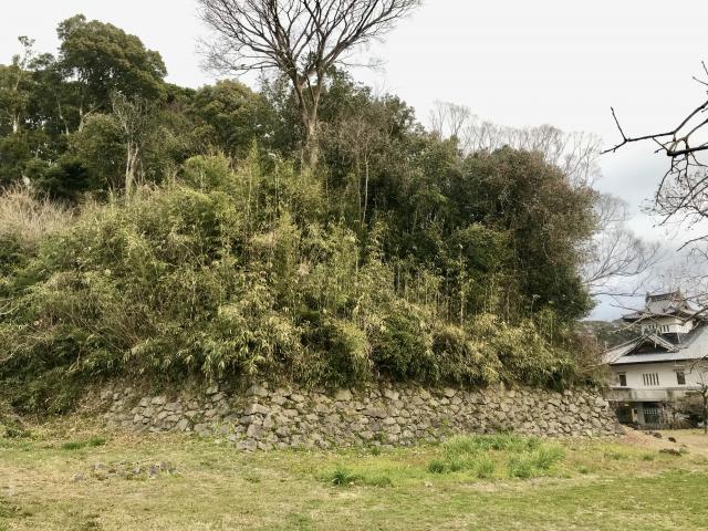 安芸城址の石積み