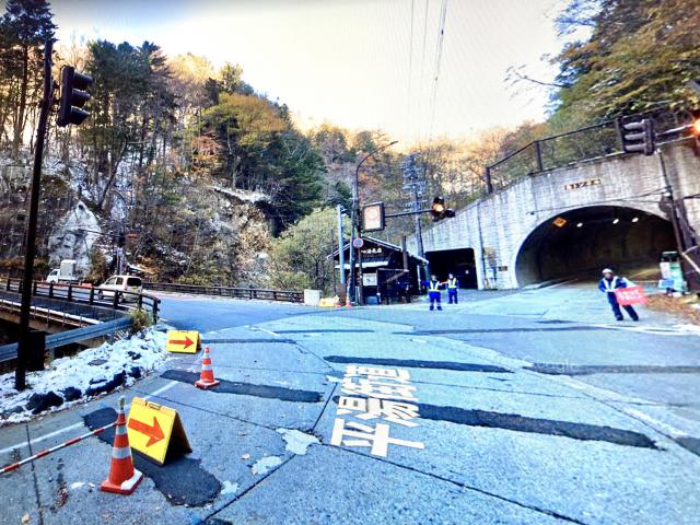 中ノ湯温泉、安房峠、釜トンネル