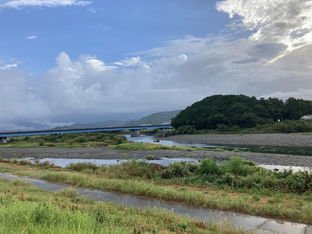 物部川、台風前の静けさ